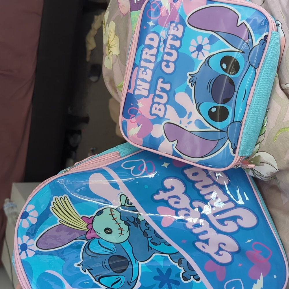 Stitch backpack and lunch bag !
